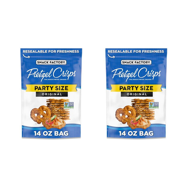 2 Bags of Snack Factory Original Pretzel Crisps