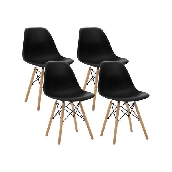 4 CangLong Modern Mid-Century Shell Plastic Side Chairs