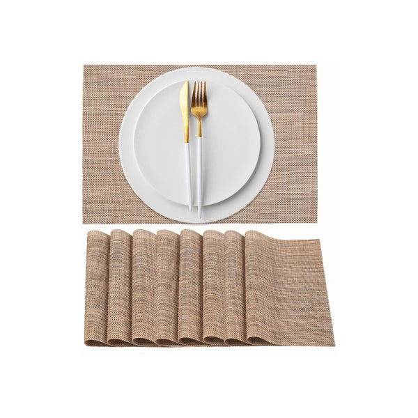 Set of 8 Woven Vinyl Plastic Table Mats