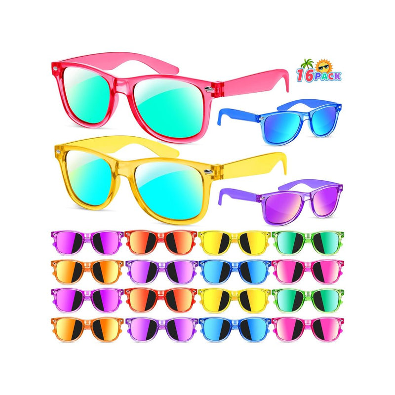 16-Pack Kids Translucent Sunglasses