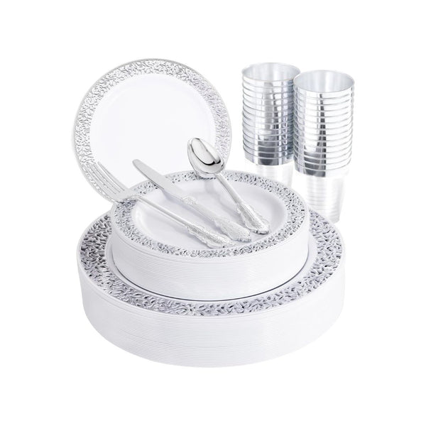 150 Piece Silver Dinnerware Set