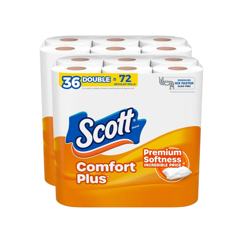 36 Double Rolls of Scott ComfortPlus Toilet Paper