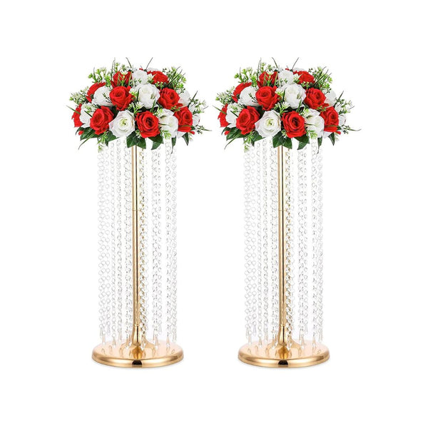Set of 2 Metal Tall Floor Flower Stand