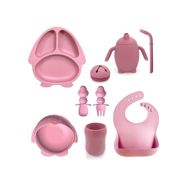 9 Pack Silicone Baby Feeding Set