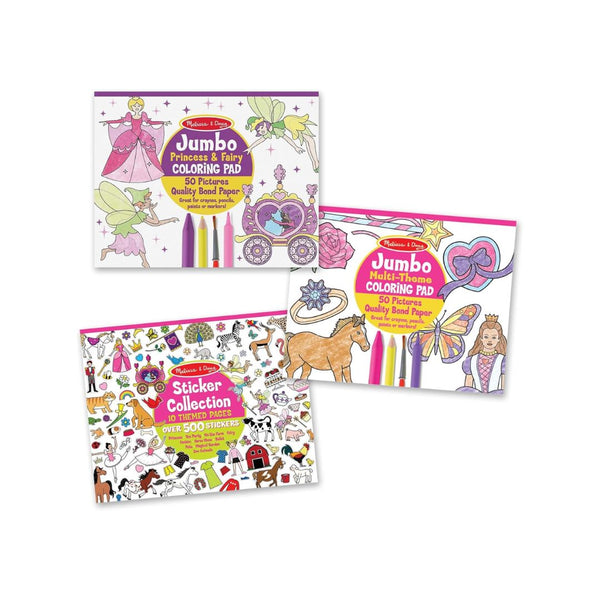 3-Pack Melissa & Doug Sticker Collection and Coloring Pads Set