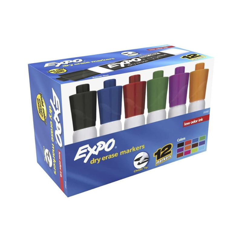 12 EXPO Low Odor Dry Erase Markers