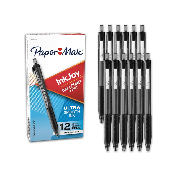 12 Paper Mate InkJoy Retractable Ballpoint Pens