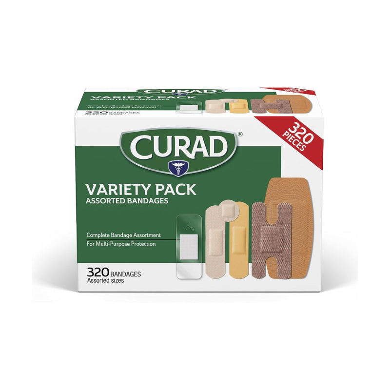 320-Count CURAD Assorted Bandages Bulk Variety Pack