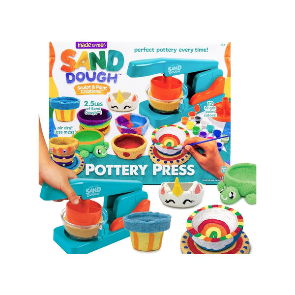 Made By Me! Sand Dough Sculpt & Paint Creations! Pottery Press, Sand Dough Bowl Kit