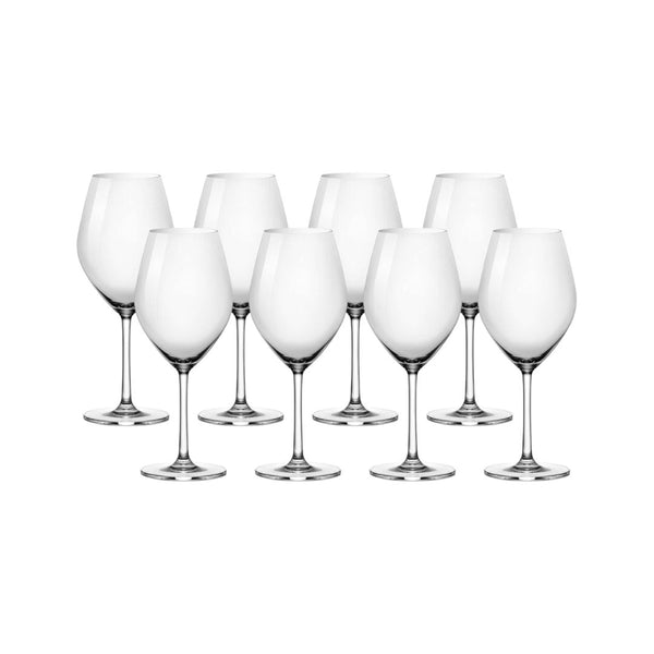 Set of 8 Anchor Hocking Red Wine Glasses