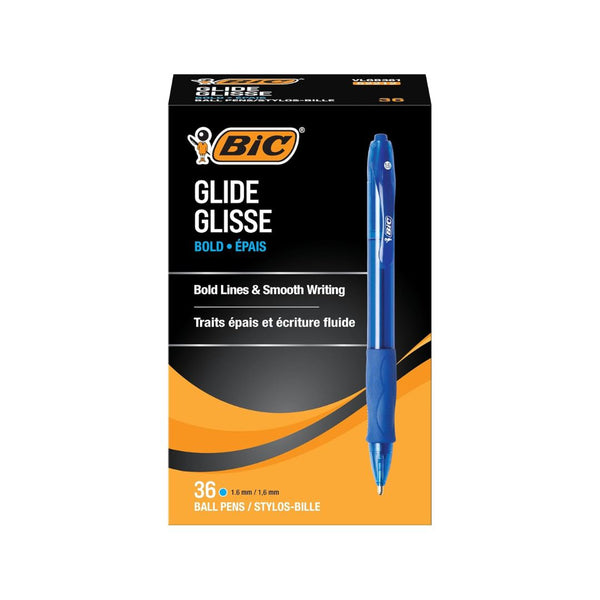 36 BIC Glide Velocity Bold Ballpoint Pens