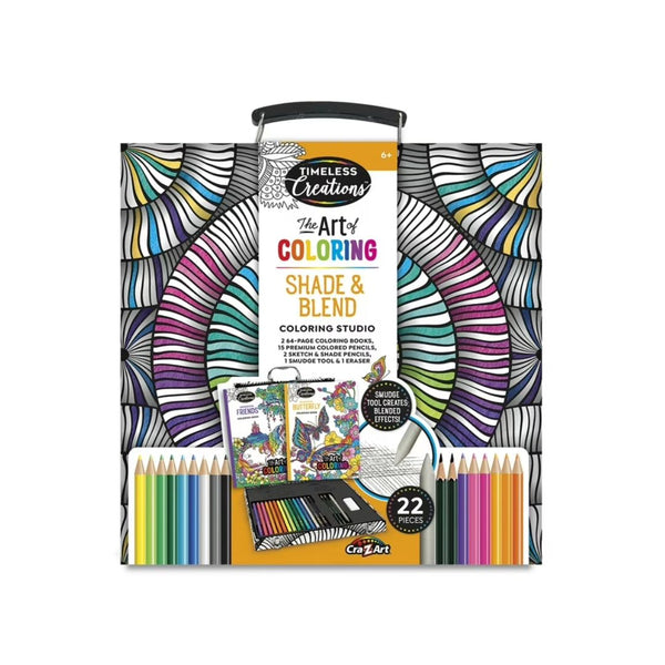 Cra-Z-Art Timeless Creations Shade & Blend Multicolor Coloring Set