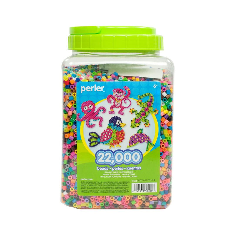 Perler 22,000 Assorted Bulk Fuse Beads Set with Storage Jar