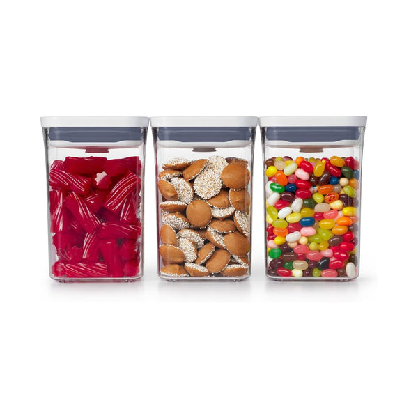 OXO Good Grips 3-PC Small Square Short POP Container Set