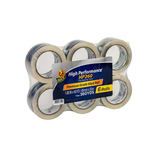 6 Rolls of Duck Brand High Performance Packaging Tape