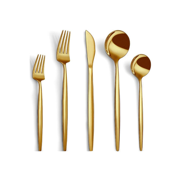 40-Piece Gold Stainless Steel Silverware Set