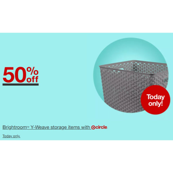 Save 50% Off Brightroom Y-Weave Storage Baskets