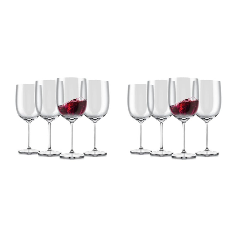 Set of 8 Elegant Unbreakable Wine Glasses