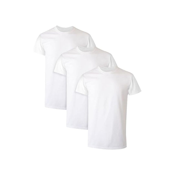 3-Pack Hanes Men’s Cotton, Moisture-Wicking Crew Tee Undershirts