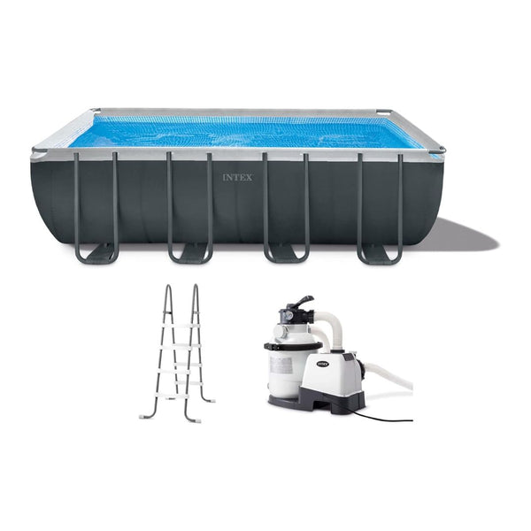Intex 18' x 9' x 52-In Ultra XTR Rectangular Frame Swimming Pool Set with Pump