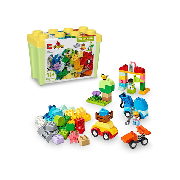 80-Pcs LEGO DUPLO Classic Cars and Trucks Brick Box Playset