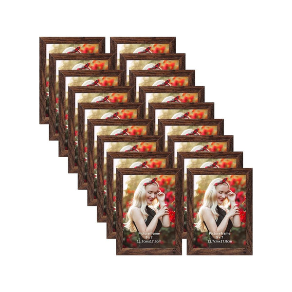 Set of 18 Wooden 5x7 Picture Frame Set