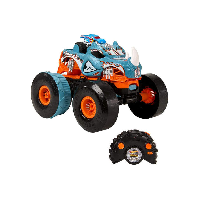Hot Wheels Remote-Control Transforming Launcher Track Rhinomite Monster Truck
