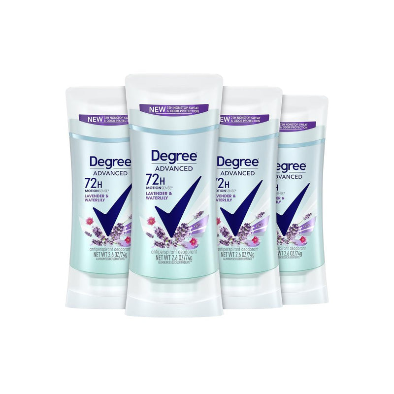 4-Count Degree Antiperspirant Deodorant, Lavender and Waterlily
