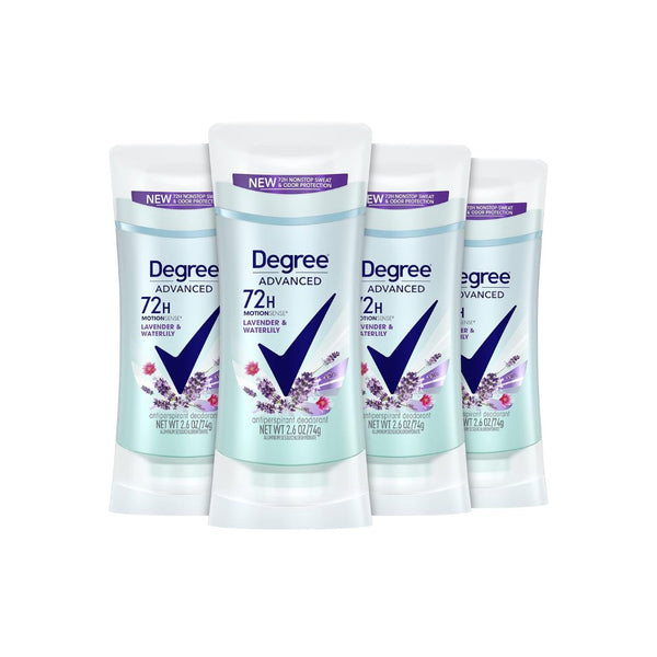 4-Count Degree Antiperspirant Deodorant, Lavender and Waterlily