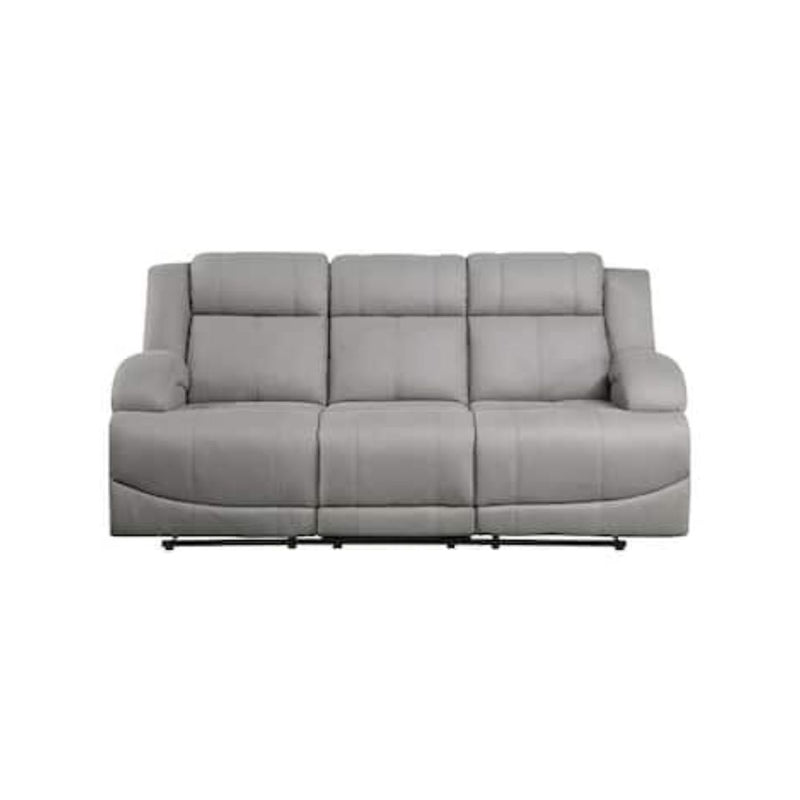 81.5-In W Straight Arm Microfiber Rectangle Double Reclining Sofa