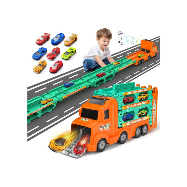 Foldable 3-Layer Car Race Track Playset