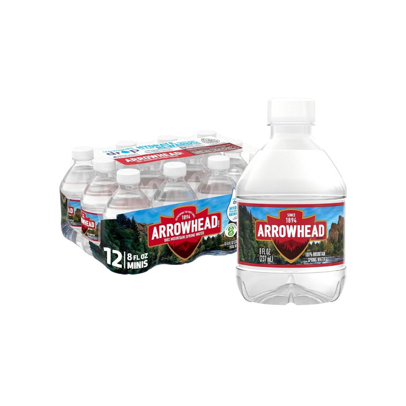 12 Bottles of 8 Fl Oz Arrowhead Mountain Spring Water