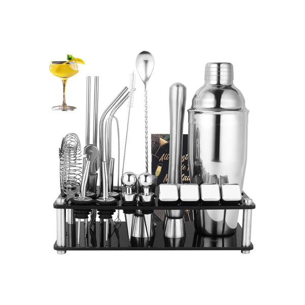 25-Piece Stainless Steel Cocktail Shaker Set
