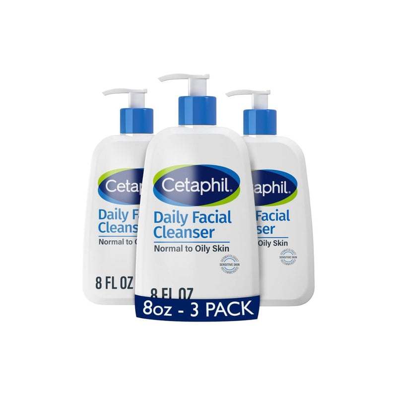 3-Pack Cetaphil Face Wash, Daily Facial Cleanser