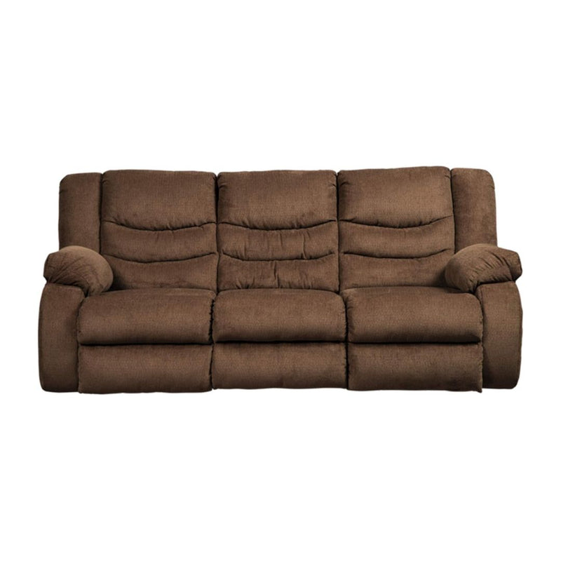 Signature Design by Ashley Tulen Upholstered Manual Pull-Tab Reclining Sofa