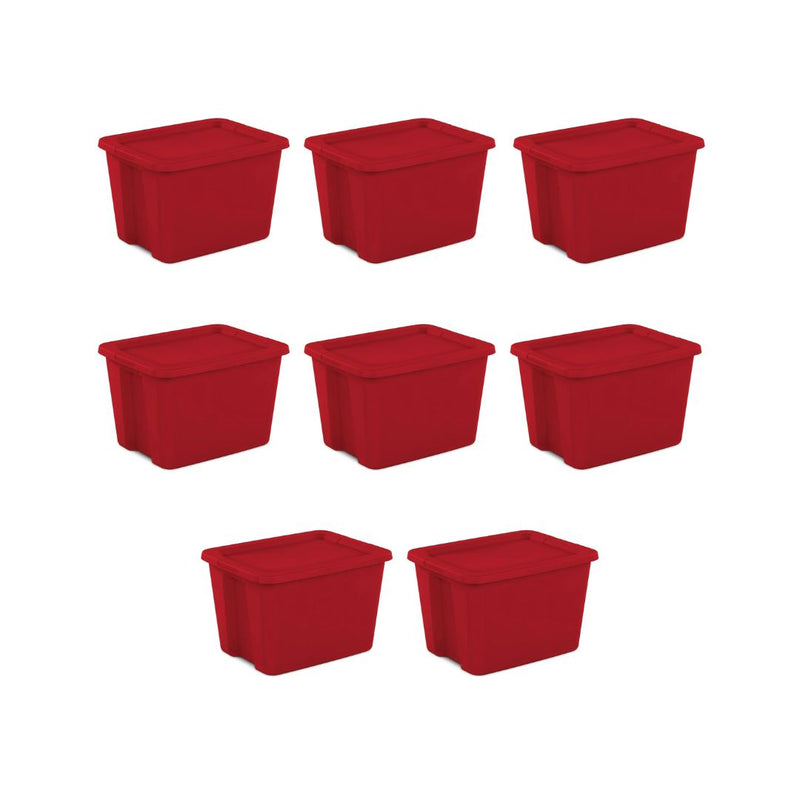 Pack of 8 Sterilite Large 18 Gallon Storage Bins