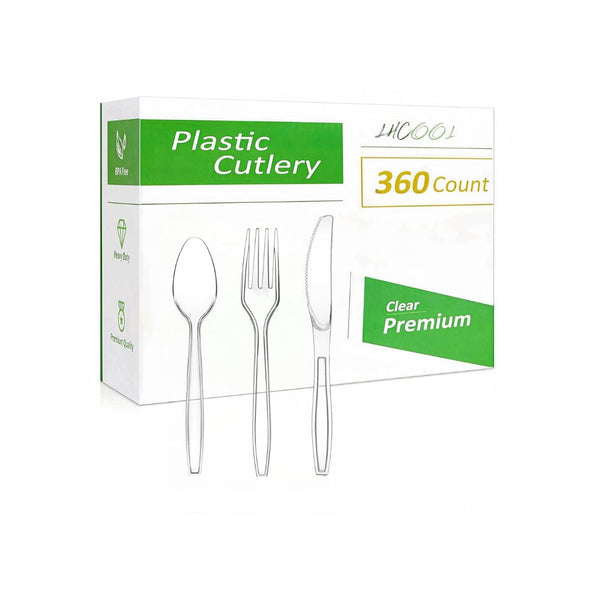 360-Count Heavy Duty Plastic Cutlery Set