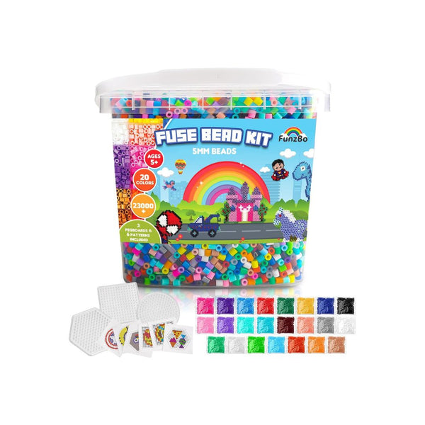 23000+ Fuse Beads Kit with Pegboards and Patterns