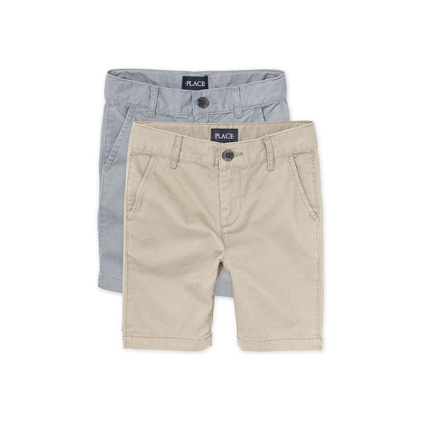 2-Pack The Children’s Place Boys Stretch Chino Shorts