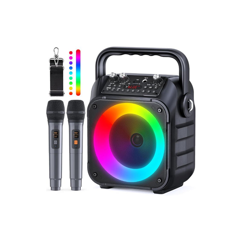 Karaoke Machine with 2 Wireless Microphones