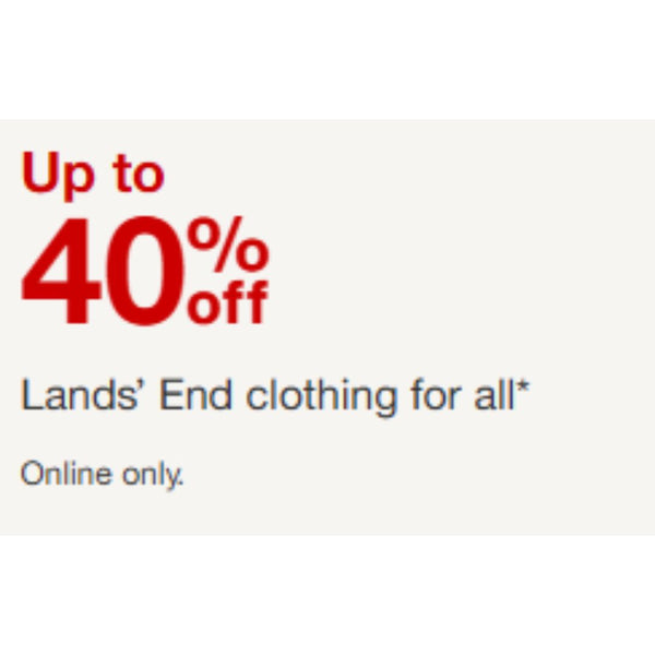 Save Up To 40% on Lands’ End Clothing For The Family!