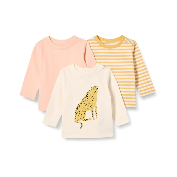 Pack of 3 Babies' Relaxed-Fit Long-Sleeve T-Shirts