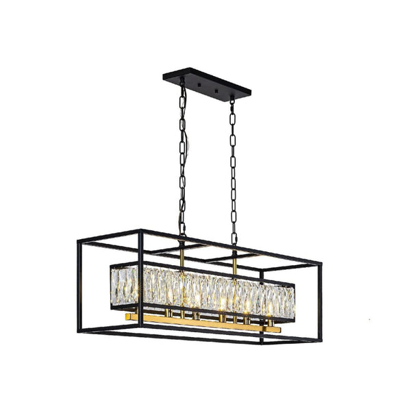 6-Light Modern Crystal Chandelier Pendant Light