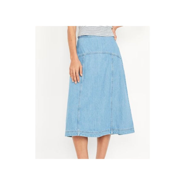 Old Navy Mid-Rise Jean Midi Skirt
