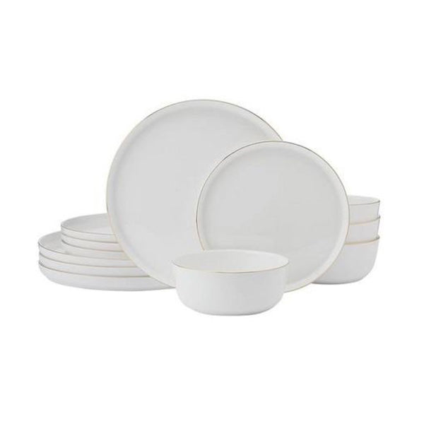12-Piece Mikasa Samantha Gold Bone China Dinnerware Se