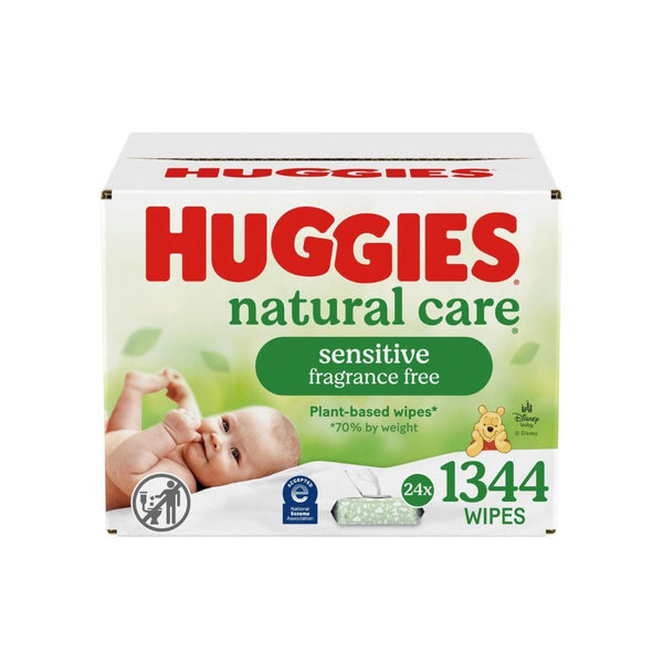 24 Pack HUGGIES Natural Care Baby Wipes