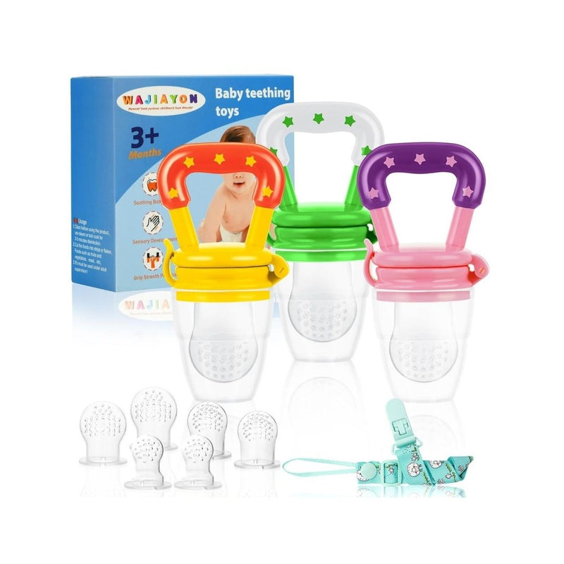 3-Pack Baby Fruit Feeder/Food Feeder Pacifier