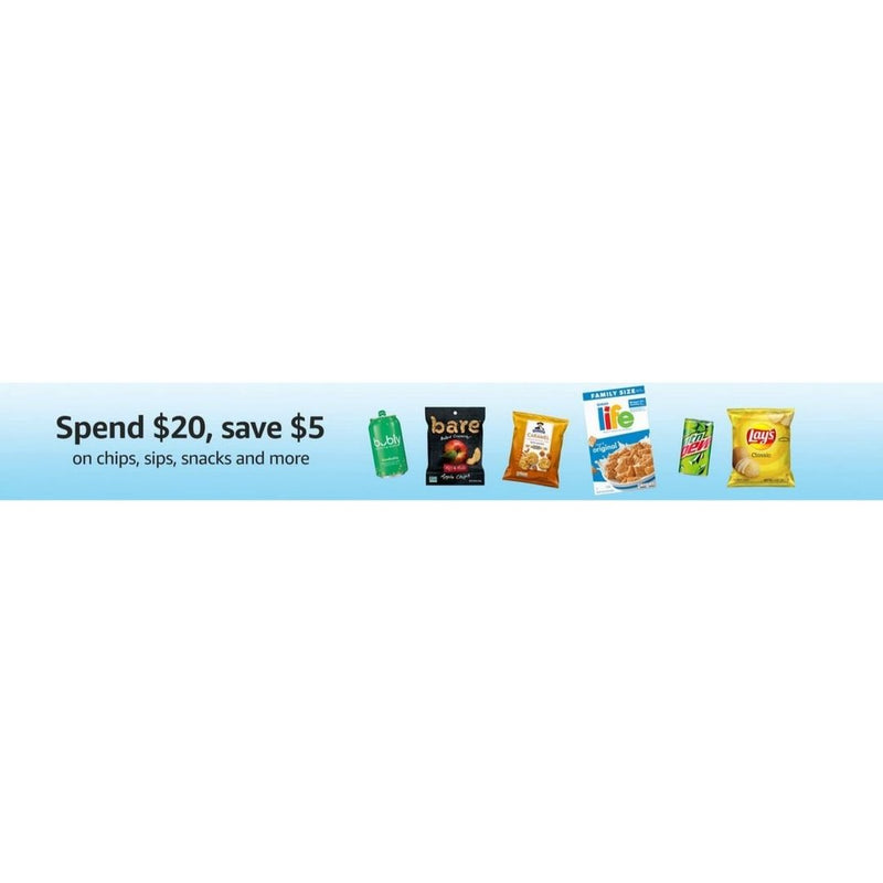 Spend $20, and Save $5 on Snacks, Drinks and More!