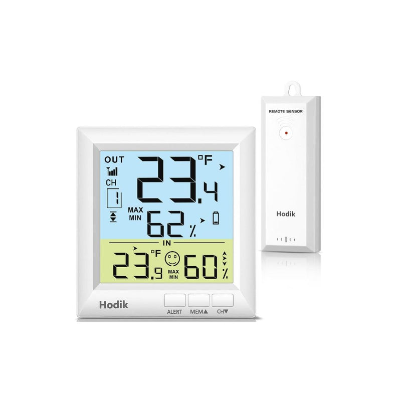 Wireless Indoor Outdoor  Thermometer with Alarm and Backlight