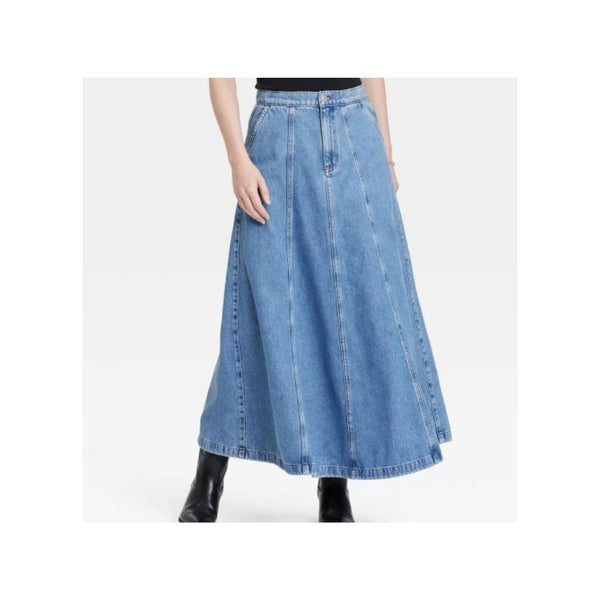 Women's Denim Circle Maxi Skirt